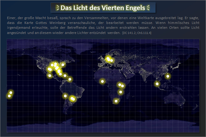 Die Landkarte mit dem Licht des Vierten Engels