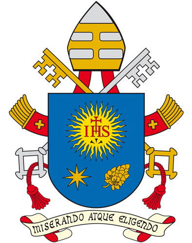 Das Wappen von Papst Franziskus.